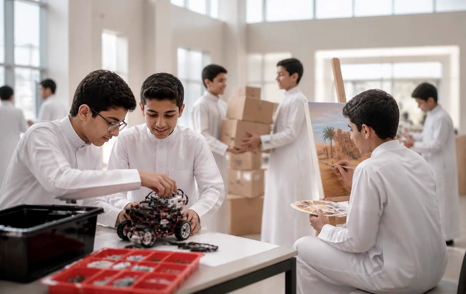 مشاركة الطلاب في المعرض